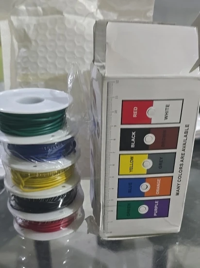 （5 Colors Mix Kit）UL1007 Wire PVC Insulation Tinned Copper Cable Stranded Electrical Line 30/28/26/24/22/20/18/16 AWG PCB Wire photo review