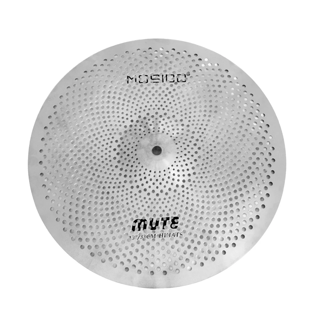 Four Piece Mute Cymbal Set 13"Hi-Hat+16" Crash+20" Ride+Bag for Jazz Drum Set