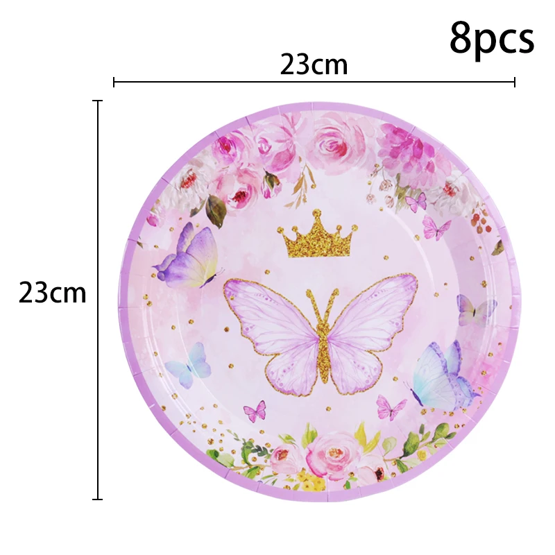 Butterfly Theme Party Tableware Cup Plates Napkins Baby shower Decor Butterfly adult child Birthday Party Decorations Supplies party balloon shop near me Events & Parties