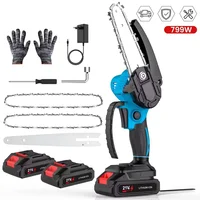 Tronçonneuse sans balais de 6 pouces, scie à chaîne électrique sans fil, outils électriques pour la coupe du bois et la taille des arbres de jardin, pour batterie Makita 18V 1