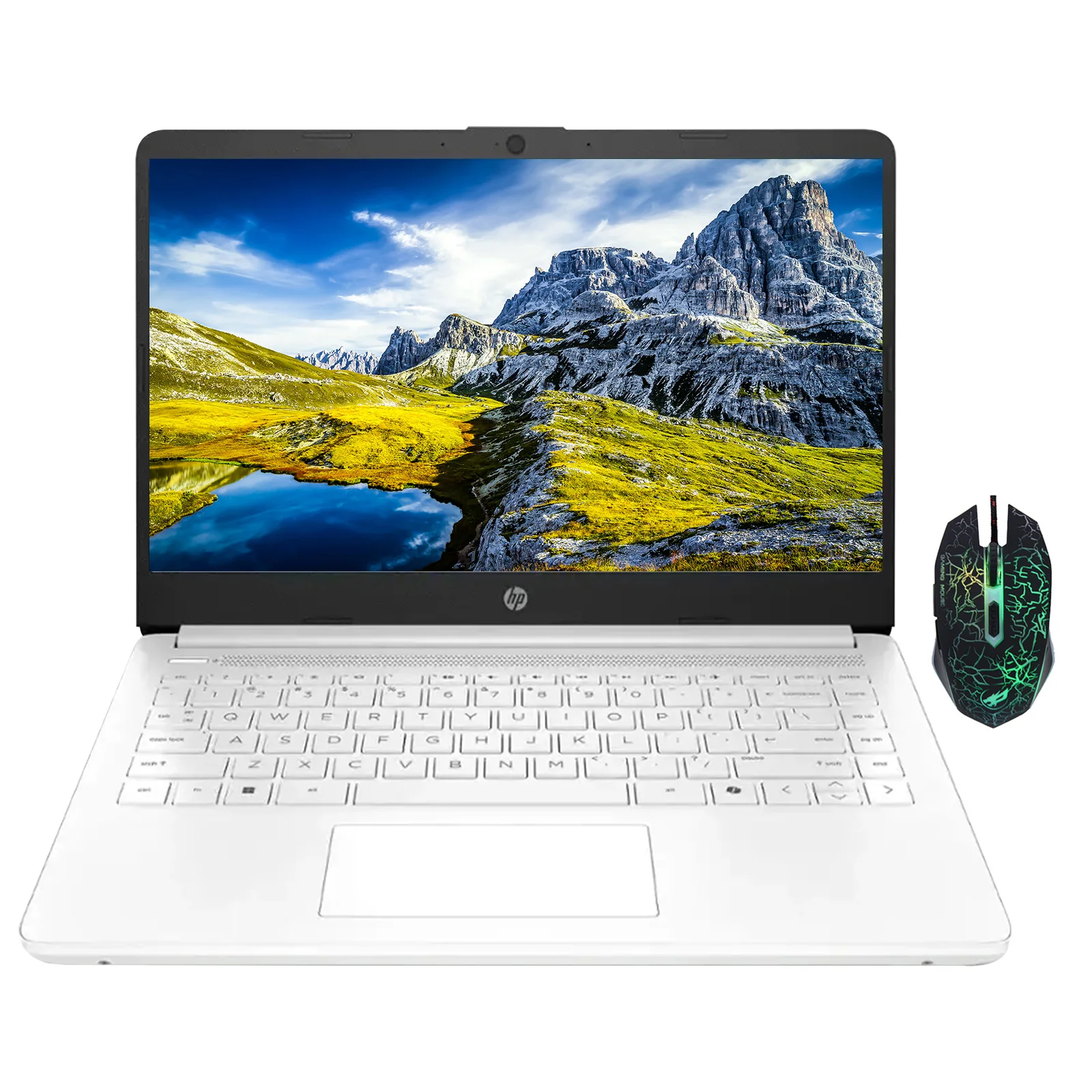 HP 14" Laptop, Intel Celeron N4500, Up to 16G RAM, Up to 320GB Storage(64GB eMMC onboard+ 256GB microSD), Win 11 Pro, Mouse