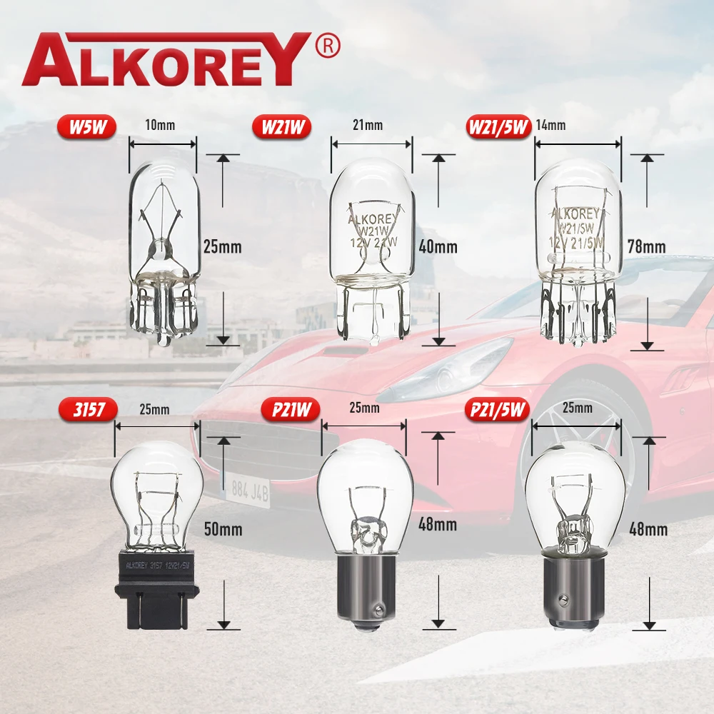 Alkorey 10 sztuk W16W T15 12V 16W ciepły biały boczne światła samochodowe wewnętrzna lampka światło obrysowe kontrolki Auto żarówki halogenowe