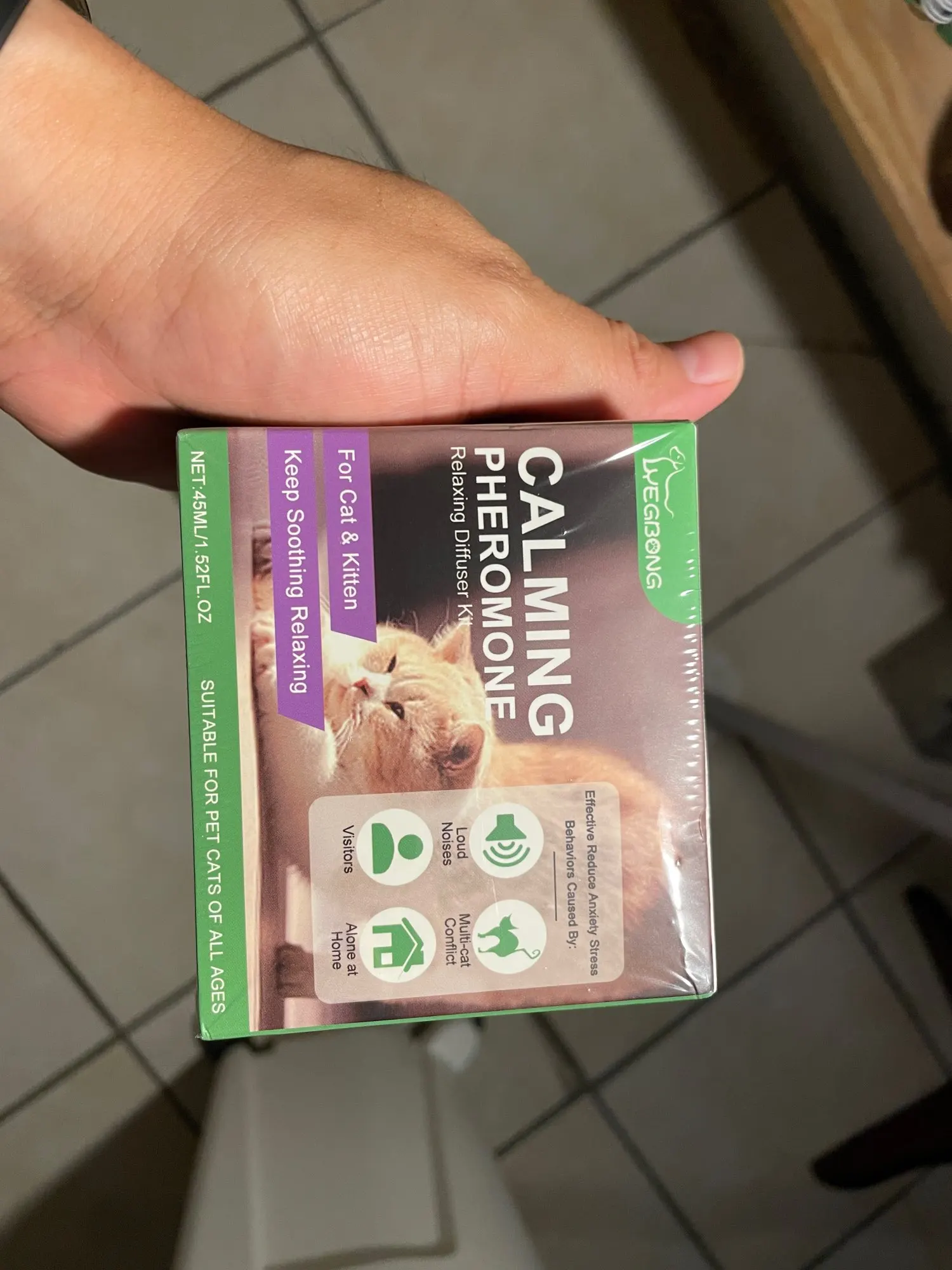 Cat Calming Diffuser: Plug-In Pheromone Relaxant for Cats - Reduces Anxiety & Prevents Howling, with Calming Liquid Included photo review