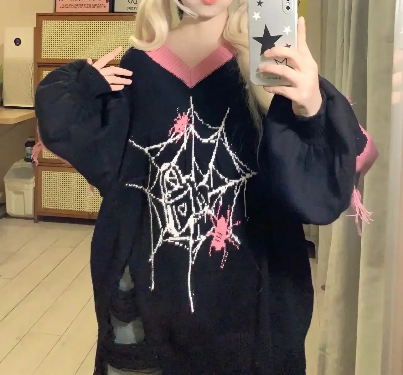 Y2K Gothic Sweater, customer photo