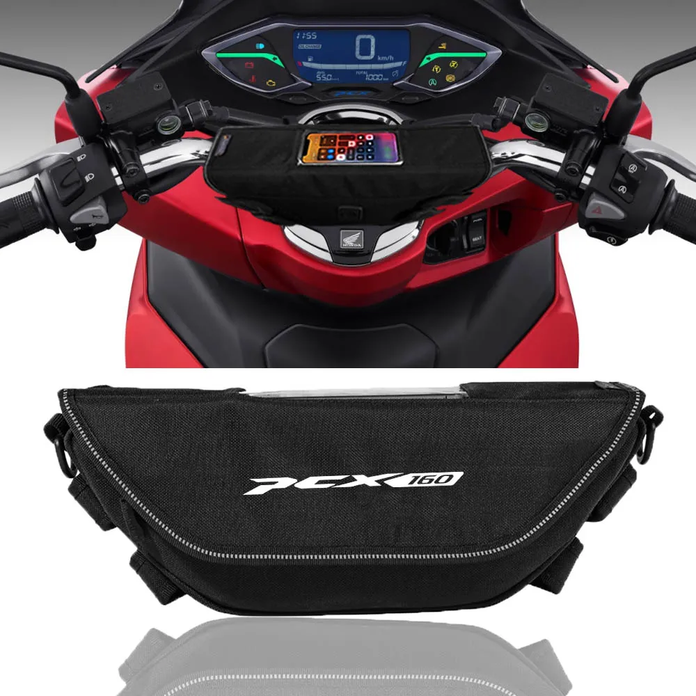 For Honda PCX160 pcx160 pcx 160 Motorcycle accessory  Waterproof And Dustproof Handlebar Storage Bag  navigation bag motorcycle handlebar accessory mounts for honda pcx 160 pcx150 pcx125 cnc aluminum balance bar modification accessories 6 colors