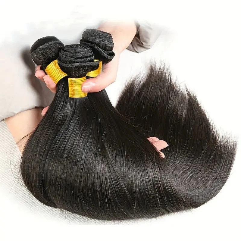 Straight Hair Bundles Brazilian 26 28 30 Inch 100% Unprocessed Virgin Hair Straight Weave Bundles Human 3 Deals