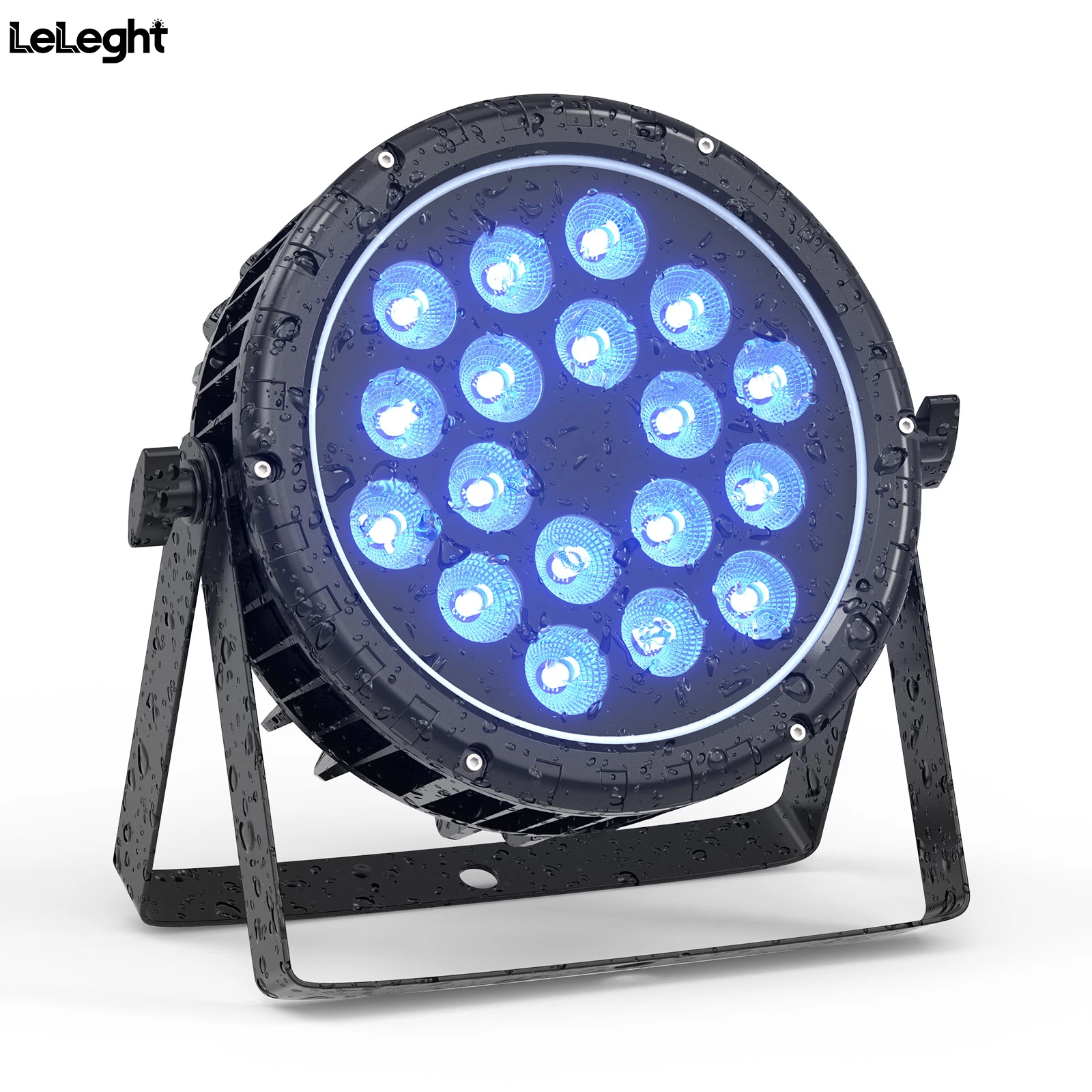 Leleght 18*15W LED Par Light RGBW 4 in1 Stage Light DMX512 Waterproof Rated Outdoor For TV Studio Theater Auditorium Christmas