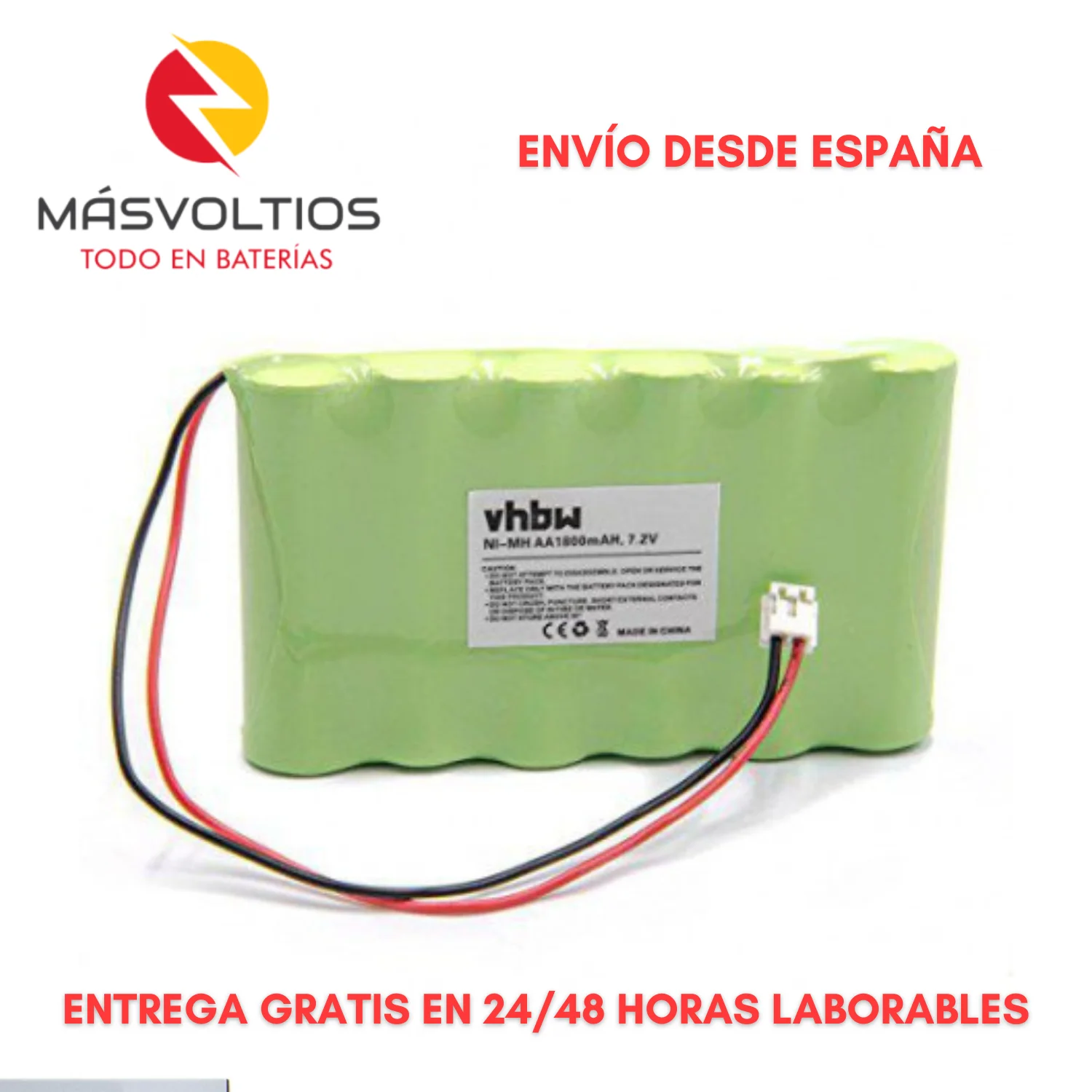 Batteria Vhbw Nimh 1800Mah (7.2V) Per Stimolatore Muscolare Sostituisce Compex 032002690