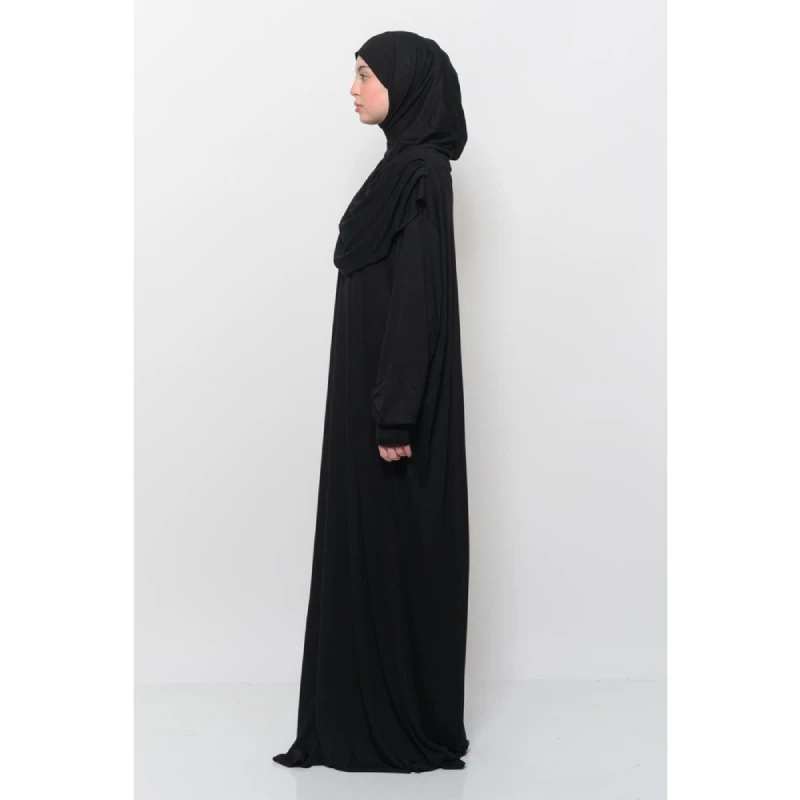 Hijab Prayer Dress Altobeh Practical One Piece Cotton Bat Sleeves Removable With Headscarf Organic