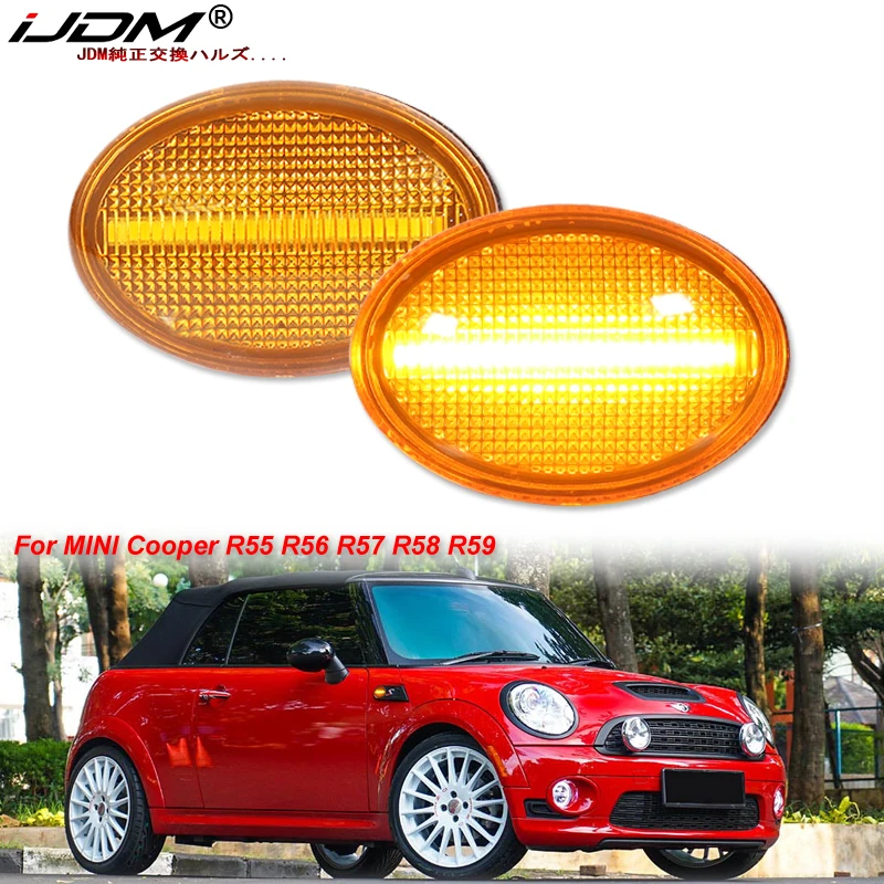 thumbnail image 2 of Side Marker For 07-15 Mini Cooper R55 R56 R57 R58 R59 Smoke Lens LED Side Mini Markers Bulk 2 of 14