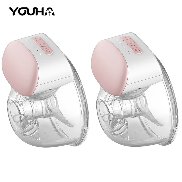 YOUHA Electric Breast Pumps Portable Hands Free Wearable Breast Pump Silent Comfort Breast Milk Extractor Collector BPA-free 1