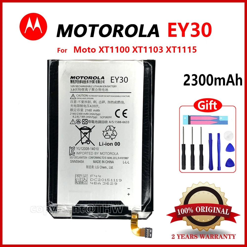 

100% Original 2300mAh EY30 For Motorola Moto X 2nd XT1096 XT1085 XT1095 XT1097 XT1093 Phone High quality Battery With Tools