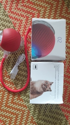 Pelota interactiva para perros y gatos, pelota rodante automática, cola sintética, juguete eléctrico inteligente recargable para mascotas, entrenamiento para perros y gatos, ratón de imitación photo review