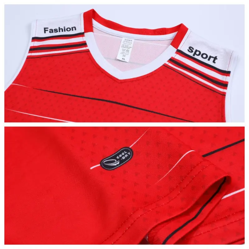 Volleyball Clothes For Men Women Standard Sleeveless Jersey Tank Top Baseball Badminton Vest Suit Print 2 Pcs Training Tracksuit