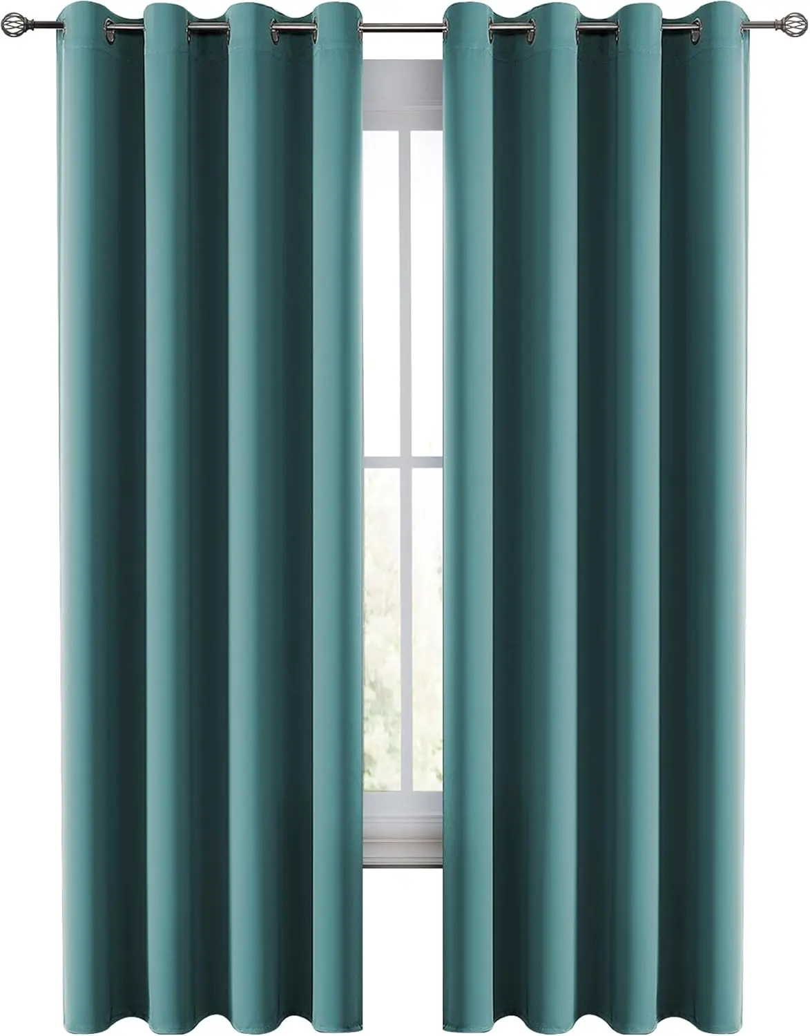 Lux Decor Collection Premium Blackout Curtains 84 Inch Length Long 2 Panels Set