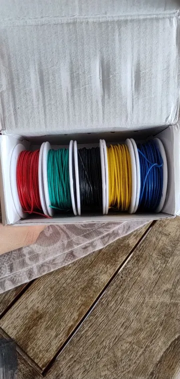 （5 Colors Mix Kit）UL1007 Wire PVC Insulation Tinned Copper Cable Stranded Electrical Line 30/28/26/24/22/20/18/16 AWG PCB Wire photo review
