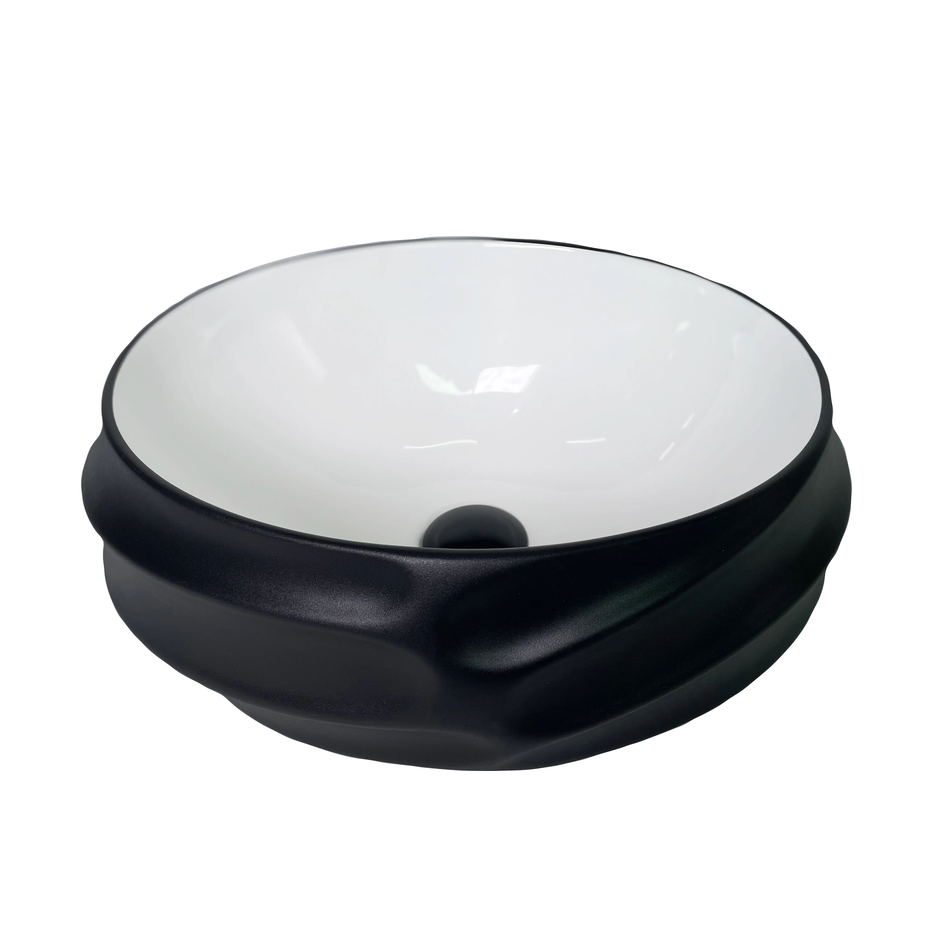 MEJE Art Basin Above Counter Bathroom Vessel Sink, Porcelain Ceramic Countertop (Include Pop Up Drain) 4