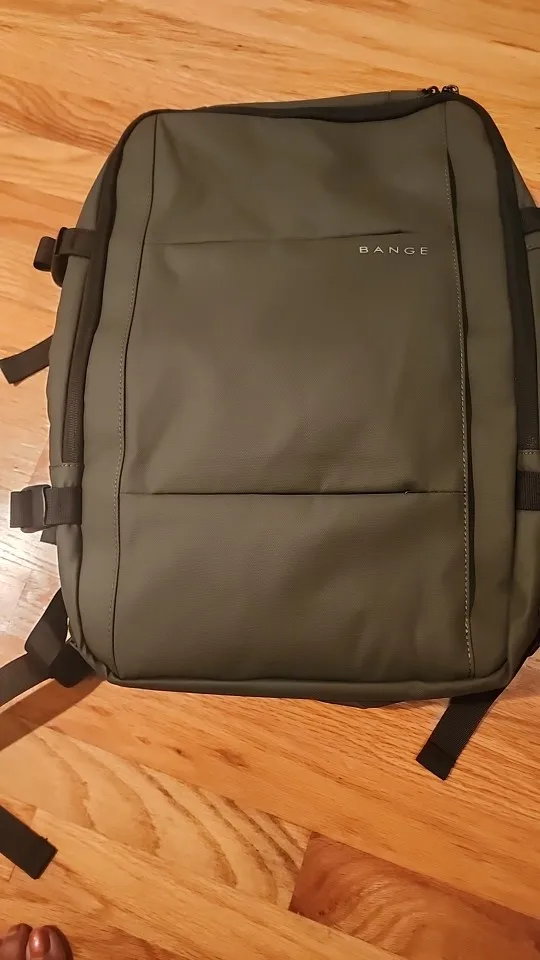 BANGE Expandable Men's Backpack Waterproof 17.3 in Laptop Backpack Man Large Capacity Hiking Travel Bag Male Backpacks for Men photo review
