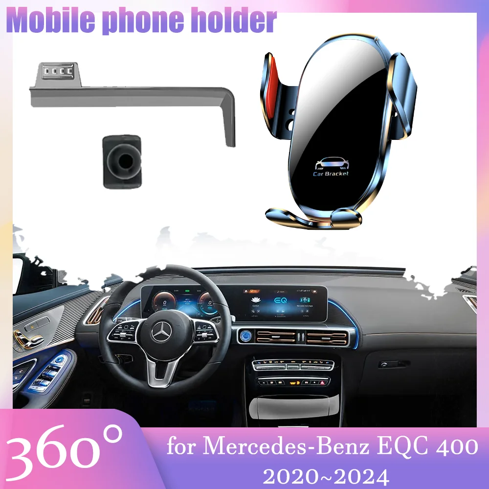 Car Mobile Phone Holder for Mercedes-Benz EQC 400 ~ GPS Air Vent Cell Clip Stand Sticker Support Tray Accessories iPhone