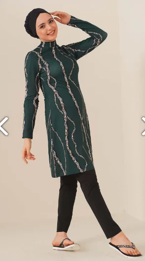 Hijab Costumi Da Bagno 2023 Donne Plus Size Costumi Da Bagno Musulmani Burkini Abbigliamento Modesto Foulard Musulmano A Maniche Lunghe Islamico