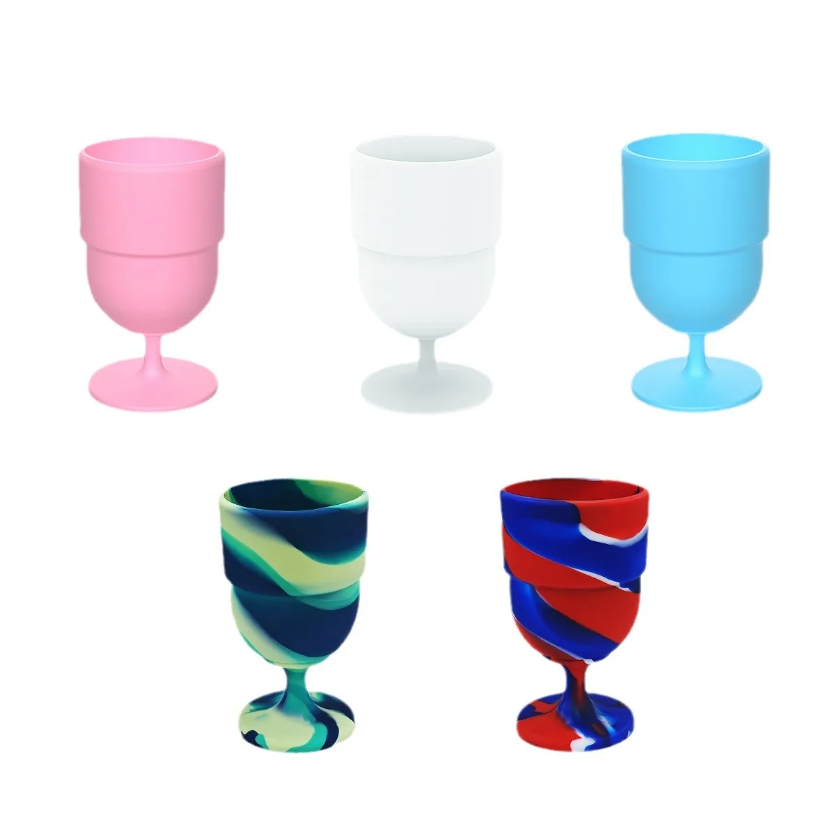 Silicone Folding Cup Fashionable Portable Red Wine Glass Multifunctional Outdoor Folding Goblet Silicone water cup folding cup