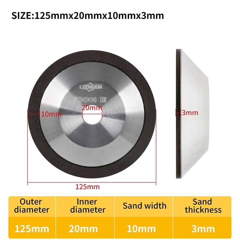 Loonpon Diamond Grinding Wheel Cup polishing wheel disc cut wheel Grinding Wheel Tool for Polishing Milling Cutter Grinder Disc 75mm/100mm/125mm/150mm