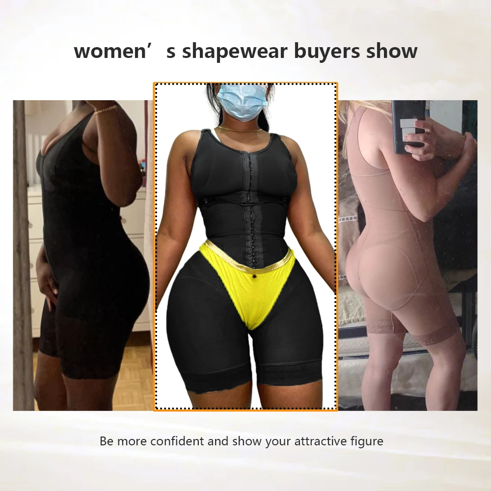 Tummy Control Fajas Post surgery Colombian Girdles Hook And Eye Front  Closure Women Shapewear Post Liposuction Sexy Lingerie