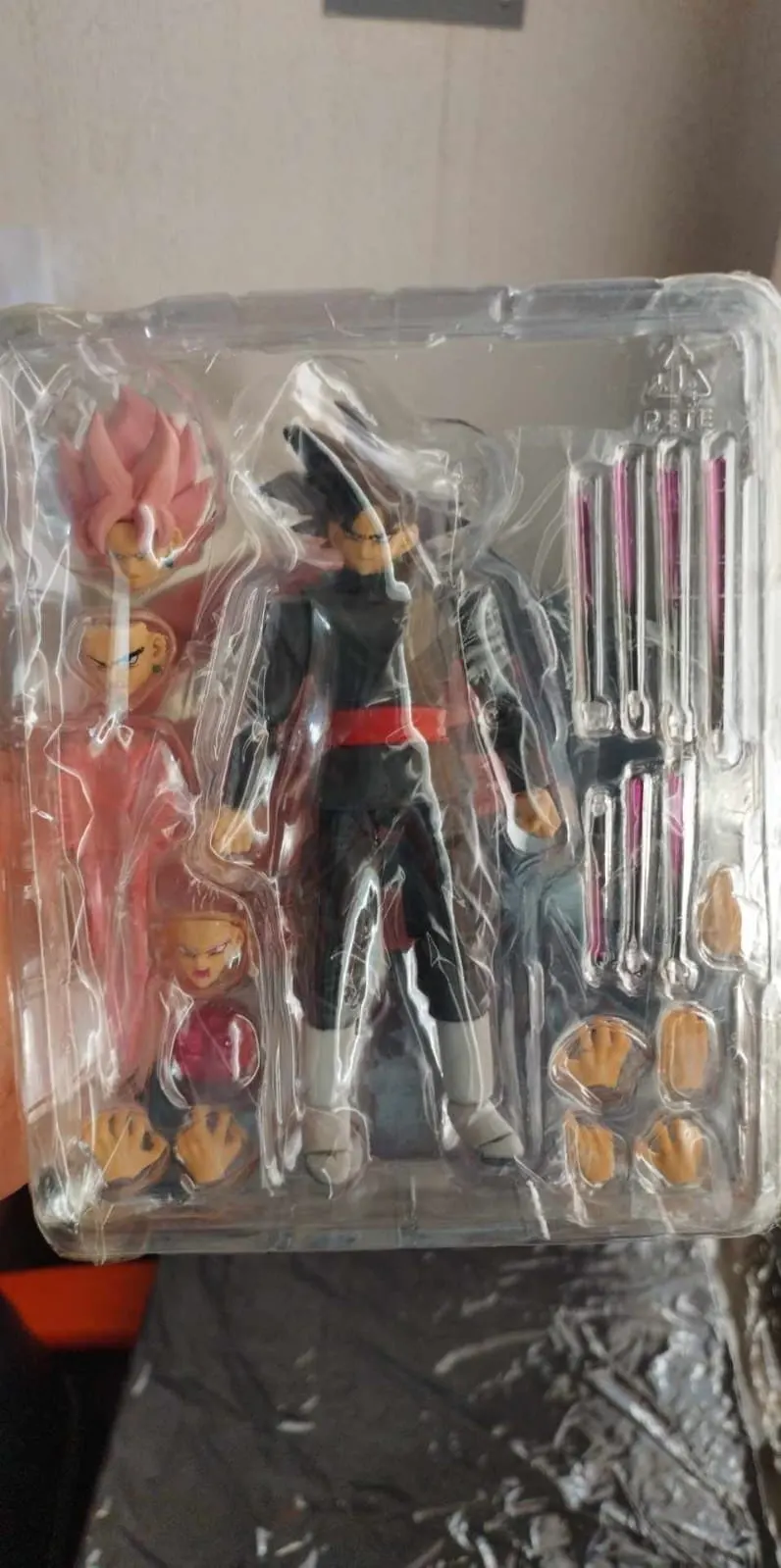 14cm Anime Dragon Ball Black Goku Zamasu Action Figure Super Saiyan Movie Version Dbz Model With Multiple Accessories Toys photo review