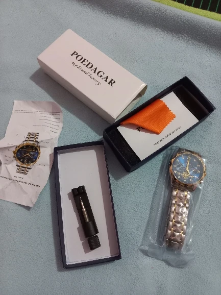 POEDAGAR Luxury Men's Quartz Watch photo review