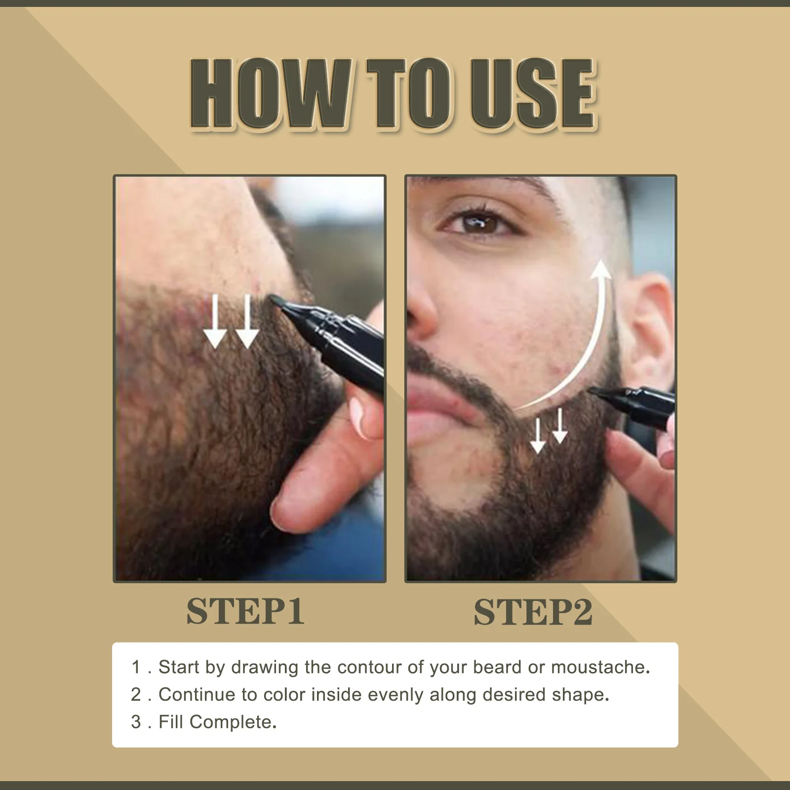Waterproof Beard Filler Pen for Men