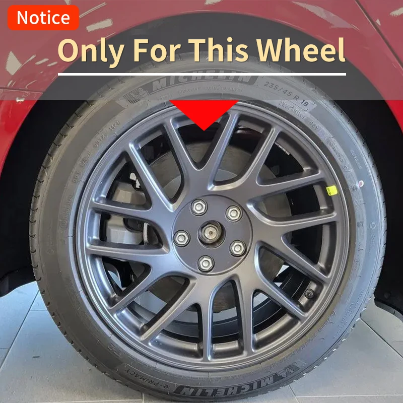 Wheel Cover Design Wheel Hub Covers Wheel Hub Caps For Tesla Model 3 Highland-18 Inch Right＆Left Hubcaps Storm Style Replacement Accessories 4PCS