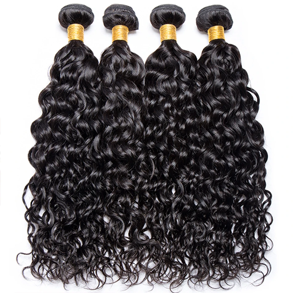 Extensiones de cabello Natural brasileño ondulado, mechones de cabello humano ondulado, 12A, 1/3/4 piezas, rizado profundo, 100 g/pc, barato