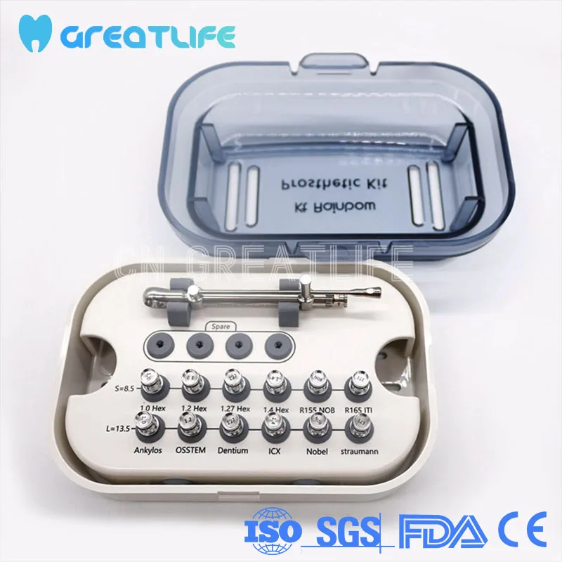 

Cheap Whole Set Dentistry Materials Implant Torque Screwdrivers Wrench Repair Tools Instrument Prosthetic Implant Prosthetic Kit