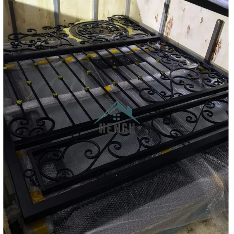 Black Piant Steel Metal Wrought Iron Gates Design Near Me China Manufacturers Suppliers 4
