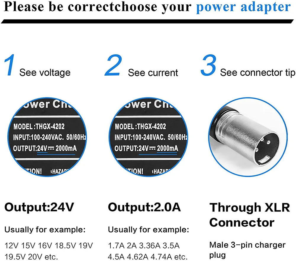 36v 2a Scooter électrique Chargeur de batterie au plomb acide pour 41.4v  Vélo électrique Fauteuil roulant Chargeur de batterie au plomb-acide