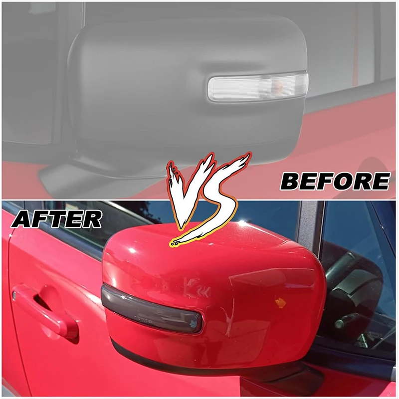 2pcs For Jeep Renegade Arrow Dynamic LED Turn Signal Sequential Blinker Mirror f