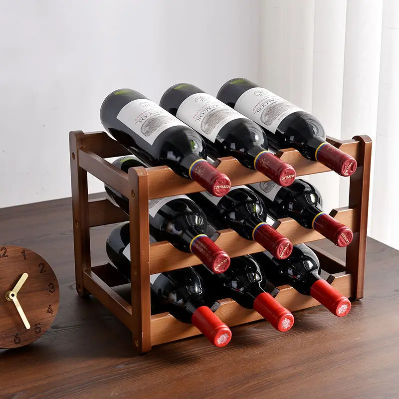 Wine Bottle Vintage Wooden Wine Rack Holders Shelf Free