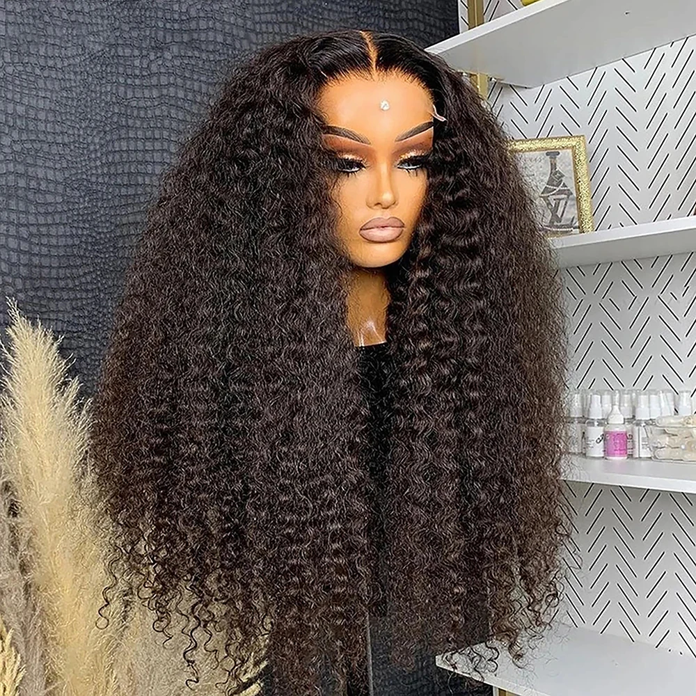 300% Deep Wave Frontal Human Hair Wig 13x6 HD Lace Frontal Wigs For Women Brazilian Water Wave 13x4 HD Curly Lace Front