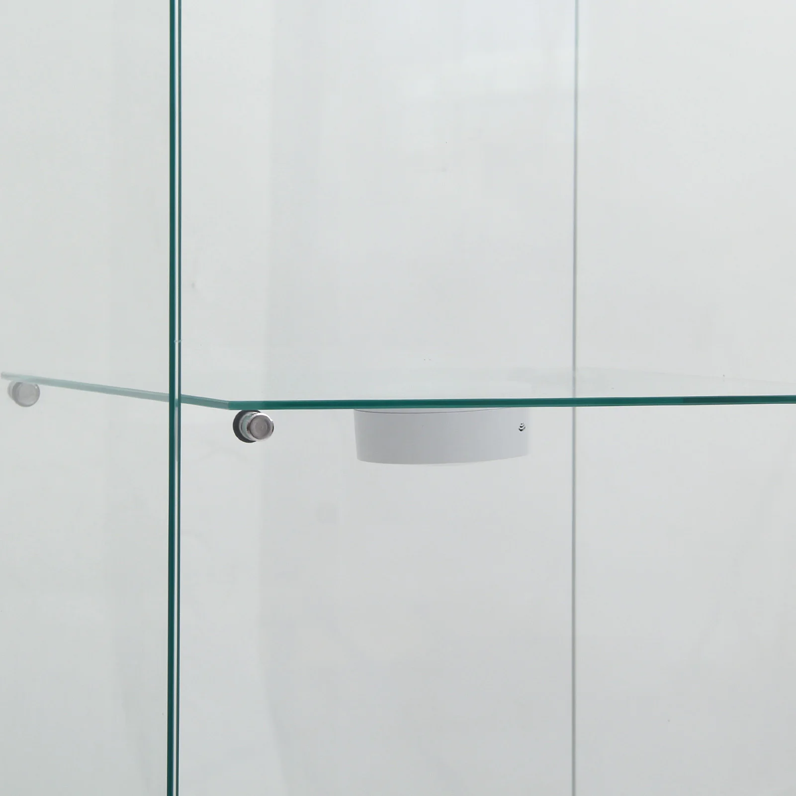 Glasvitrine, 2 Ebenen, Glasschrank, Wohnzimmer mit LED, moderner Glassammlungsschrank, Glasschrank für Schreibtisch, Objektschrank – Detail 21