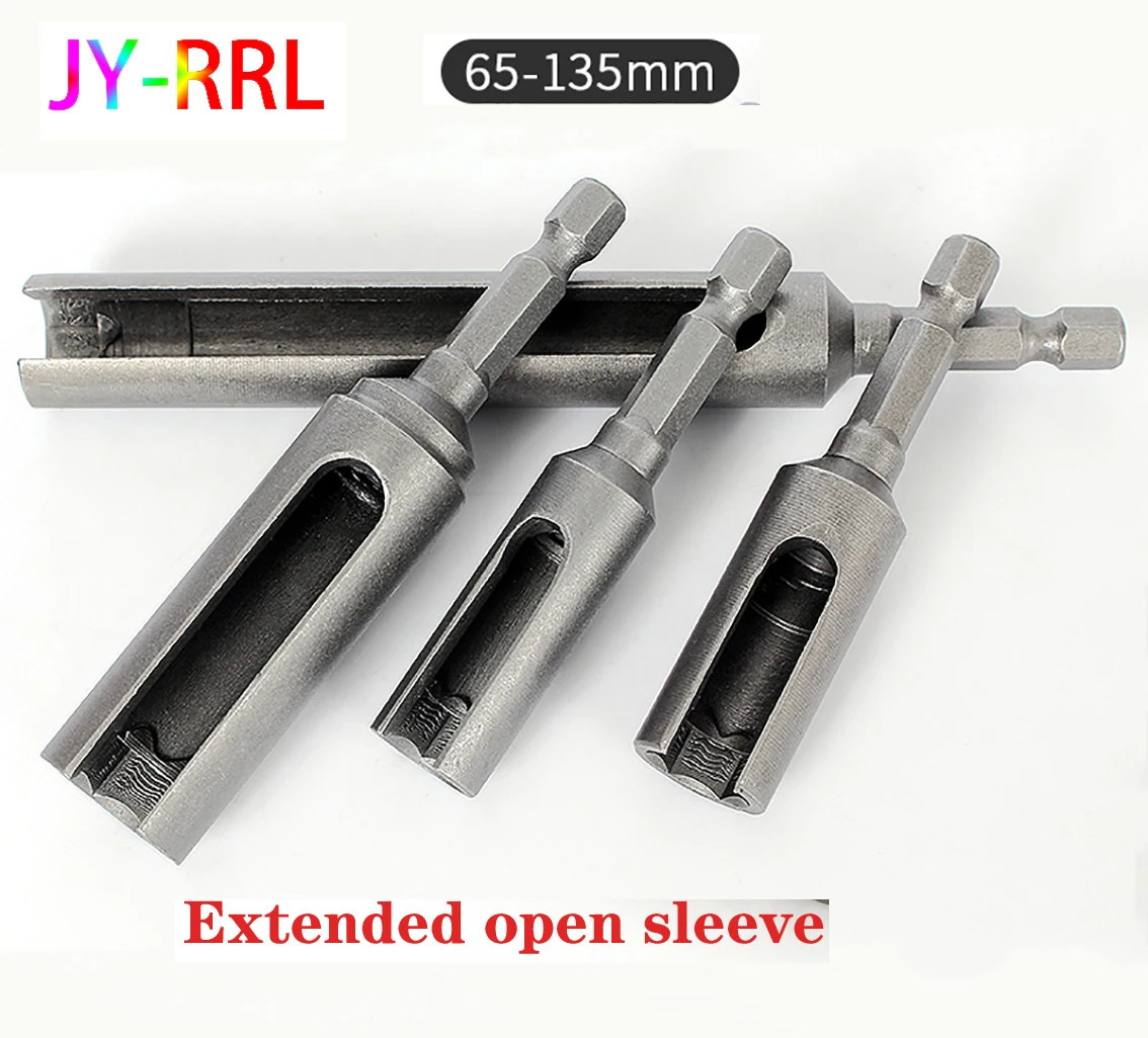 

1pcs Open Hex Socket Bit Nut Driver For Power Tools 1/4" (6.35mm) Shank Length 100/120/135mm