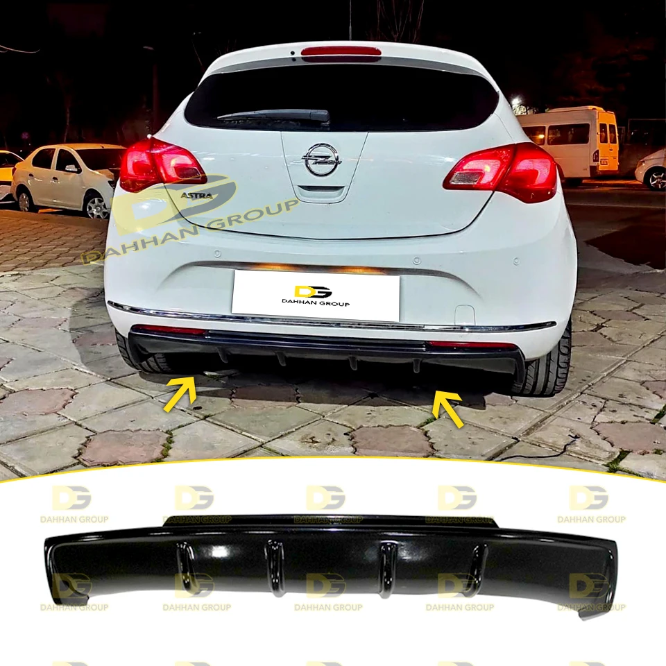 

Opel Astra J Facelift 2012 - 2015 HB Rieger Style Rear Diffuser Valance Spoiler Without Outlets Piano Gloss Black Plastic