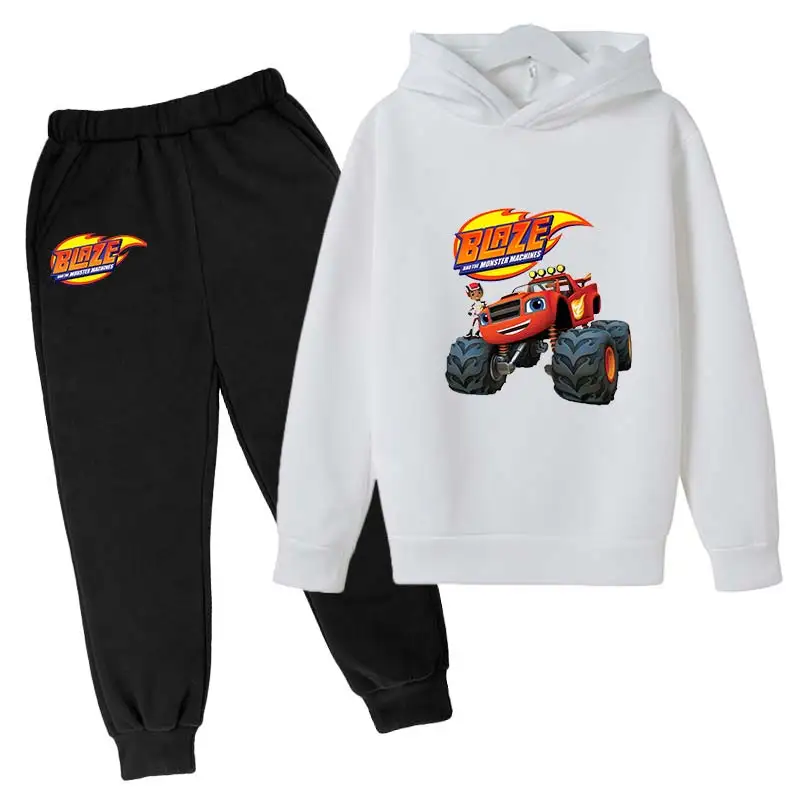 Bambini Ragazzi Felpe Con Cappuccio Set Blaze E The Monster Machines Ragazze Bambini Cartoon Felpe Top + Pantaloni Lunghi 2 Pezzi Vestito Bambini Abit