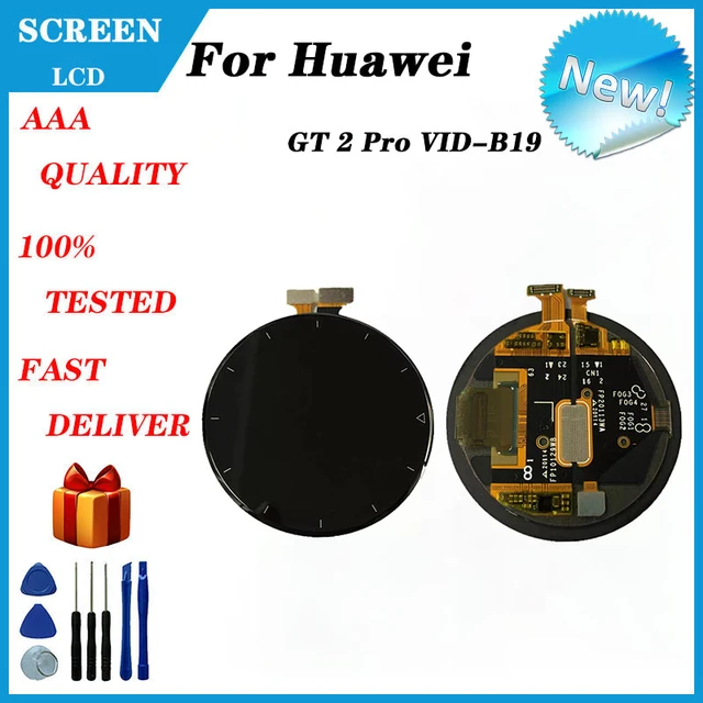 Original AMOLED Screen For Huawei Watch GT Pro LCD Display Touch Panel  Digitizer For Huawei Watch GT2 Pro VID-B19 46MM Screen