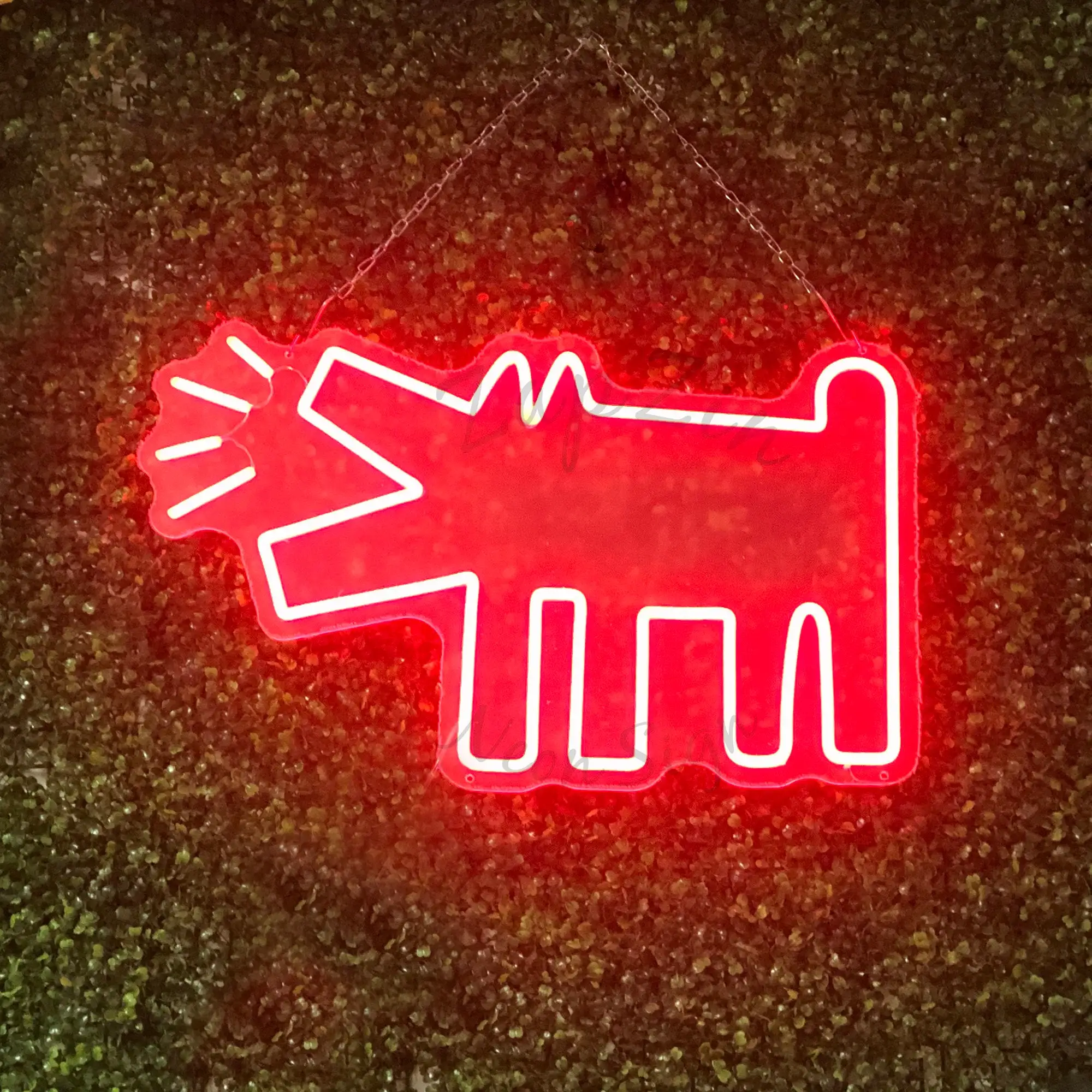 Haring Dog Street Art Neon Sign Creative Neon Light Home Decor Wall