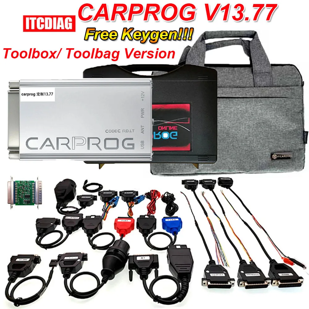 

Онлайн Carprog V13.77 Бесплатный генератор ключей SN SERG2000CAR000UA новейший с ящиком для инструментов/сумкой для подушки безопасности/радио/IMMO OBD2 ECU сброс ремонтный инструмент