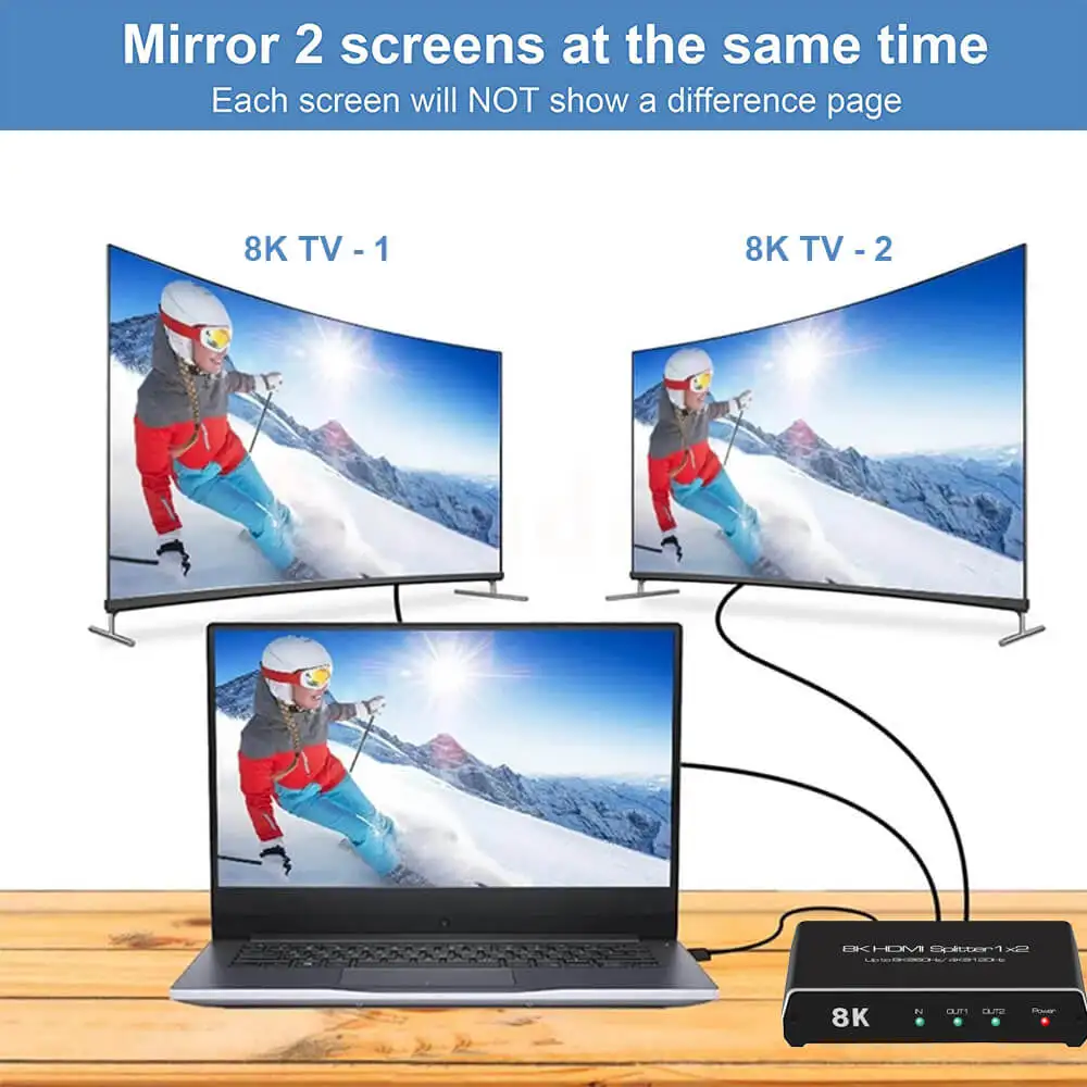 Navceker-8K HDMI й 1x2 1080P 4K 120Hz HDMI 2.1 й 1  2  HDMI , 2.1 HDTV PS5 xbox