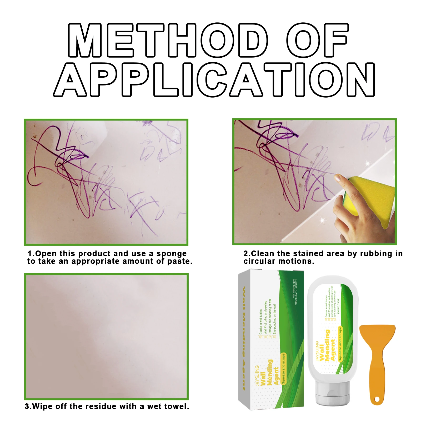 Wall Repair Paste for Scratches Graffiti Stains