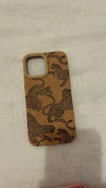 Capa iPhone Leopardo em Couro Bonded Antichoques - Horiginex