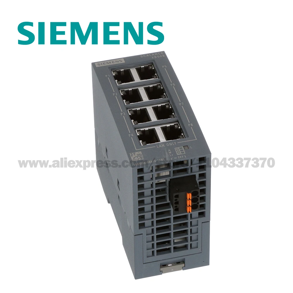 지멘스 SCALANCE 비관리 산업용 이더넷 스위치, 10/100 Mbit/s, 6GK5005-0BA00-1AB2, 6GK5008-0BA10-1AB2, XB005