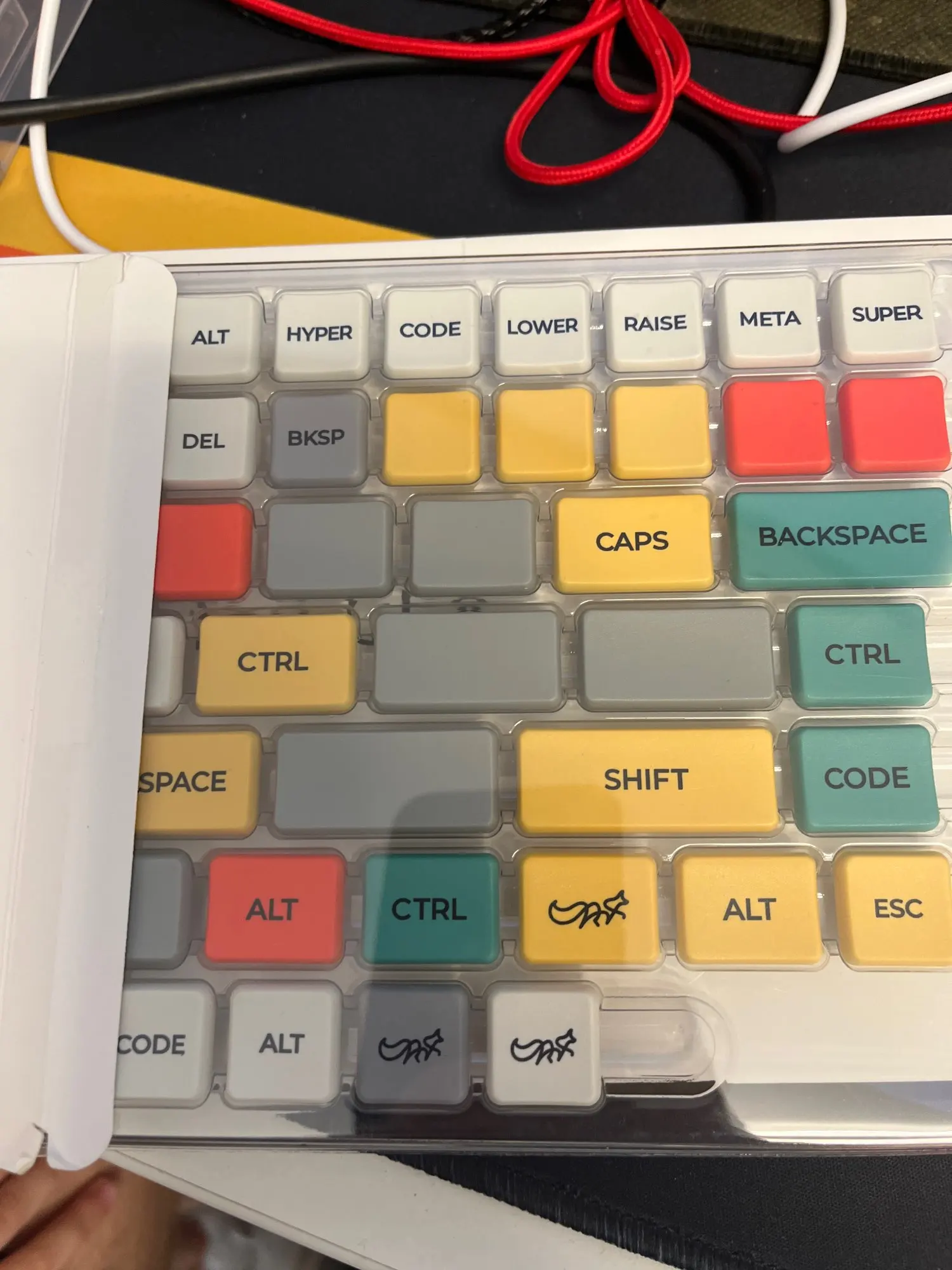 CHOSFOX Low Profile PBT Choc Keycaps for Kailh 1350 Low Profile